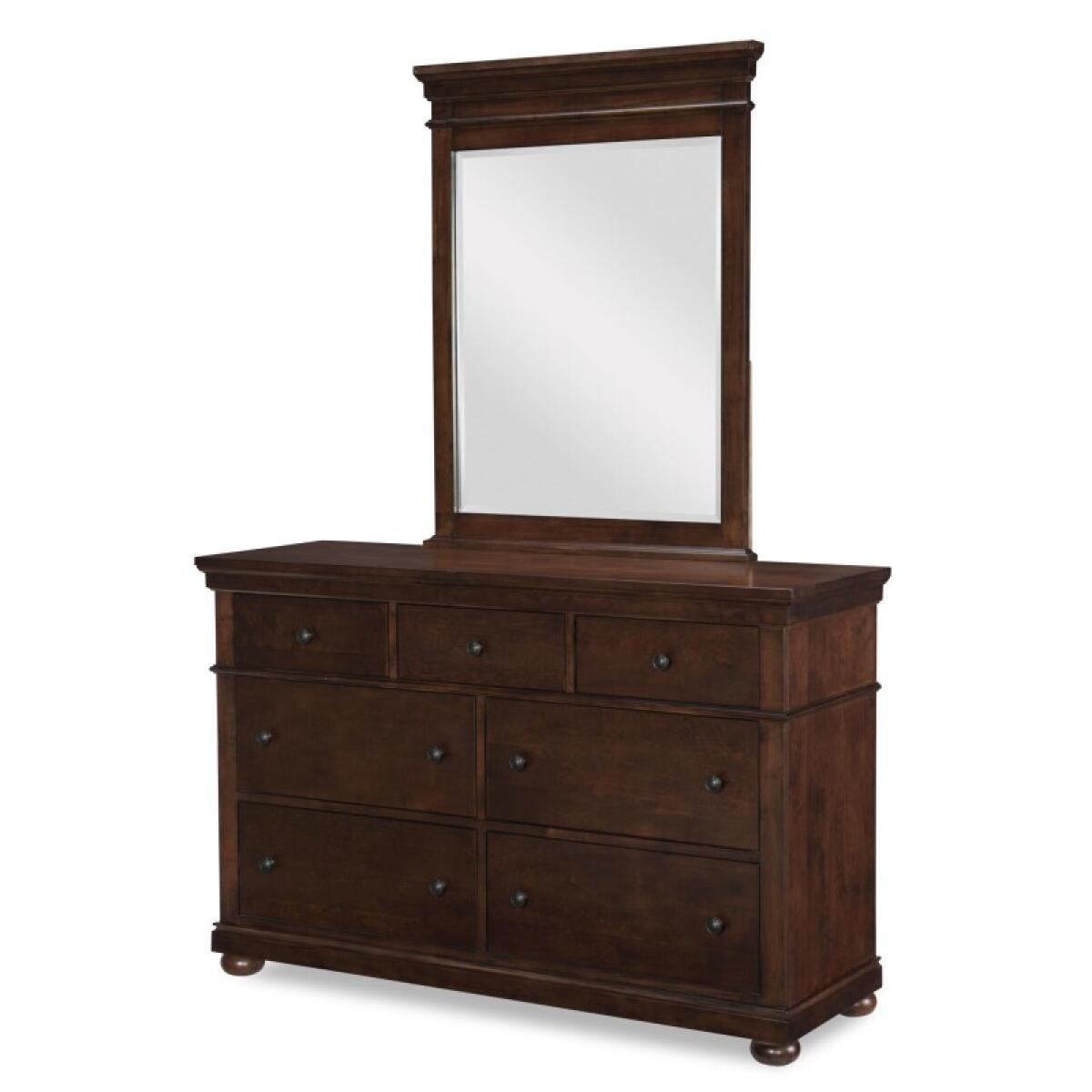 Vertical Mirror Cherry Finish Bedroom Mirrors Brown 5