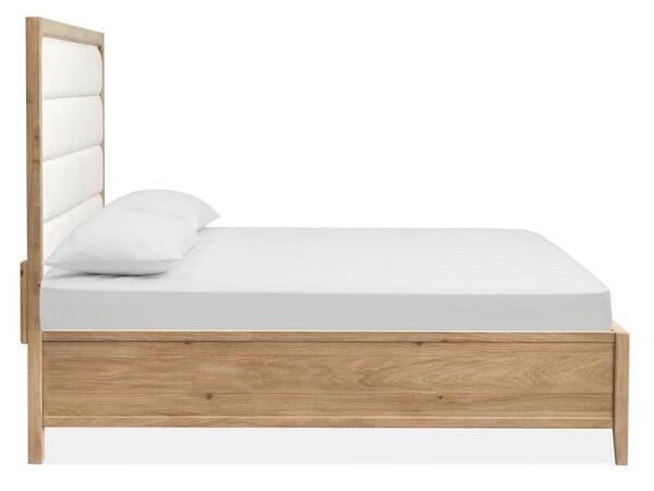 Somerset Complete Queen Panel Bed w/Upholstered Headboard - Image 4