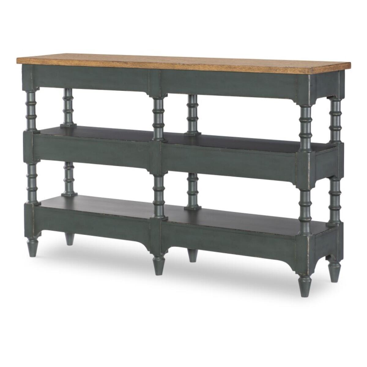 Turned Leg Console Storage Table 4 Drw - Image 3