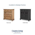 Glass Door 6 Drawer Chest Chests Barnwood Oak 16