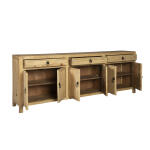 Large Old Elm Sideboard Dining Storage Brown 10