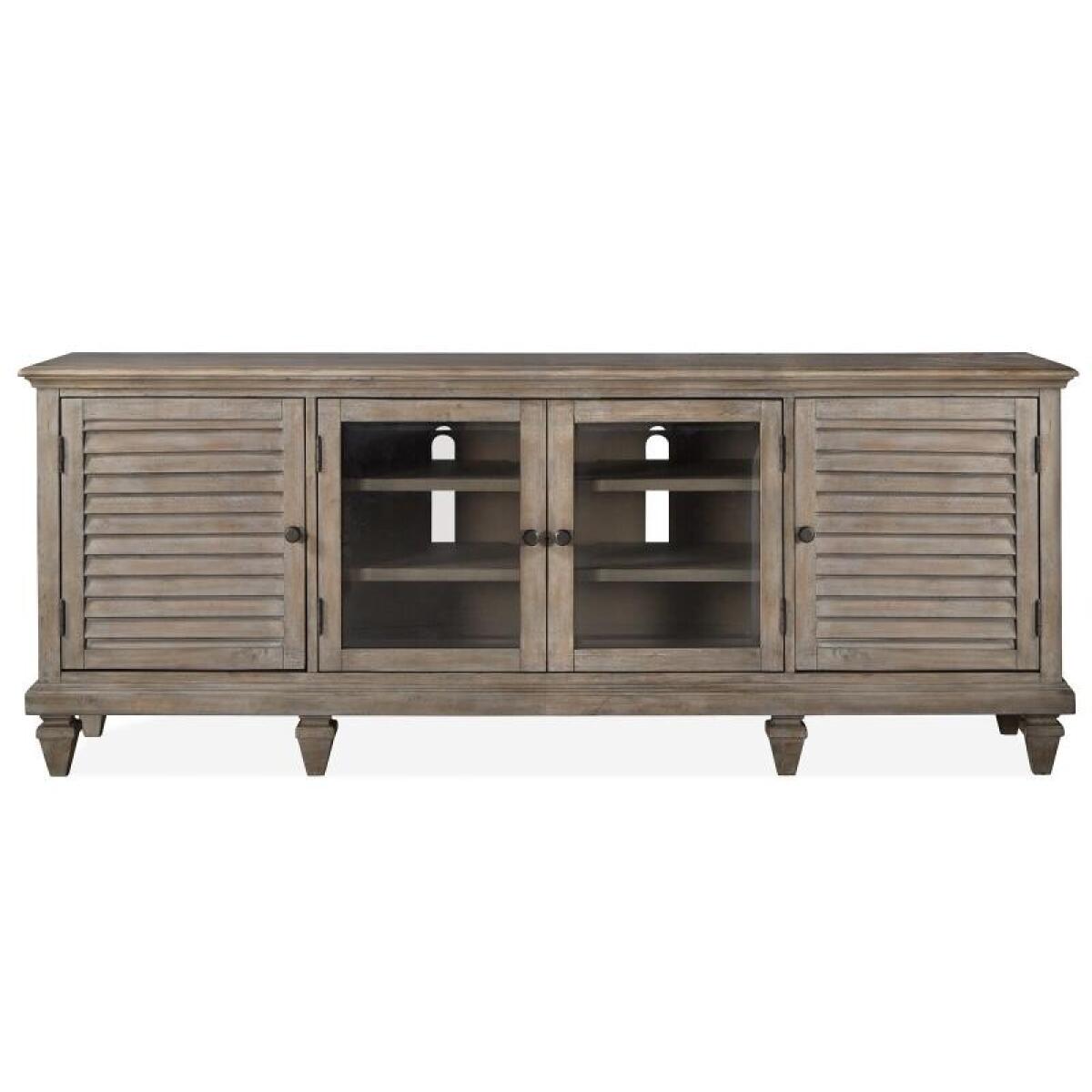 Lancaster Large Console Entertainment Stands Brown 4