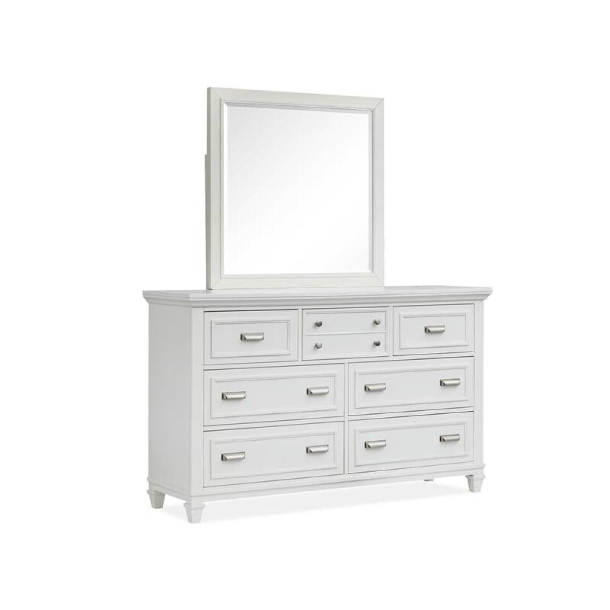 Charleston Landscape Mirror – White Bedroom Mirrors Magnussen Home 7