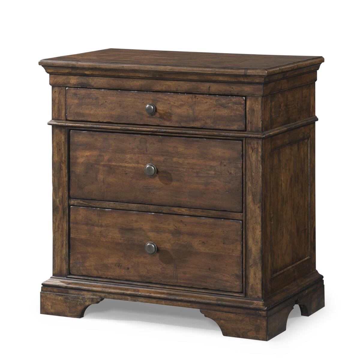 Nightstand 3 Drawer Nightstands Brown 4