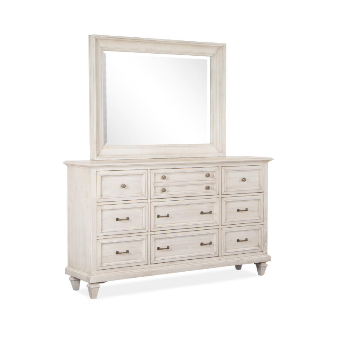 Drawer Dresser with Landscape Mirror Dressers Alabaster 4