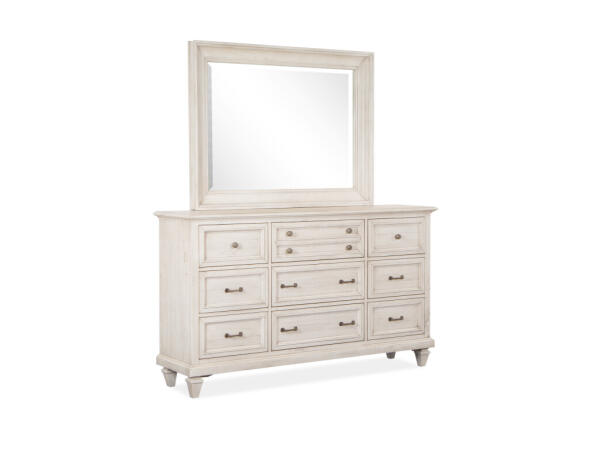 Drawer Dresser with Landscape Mirror Dressers Alabaster