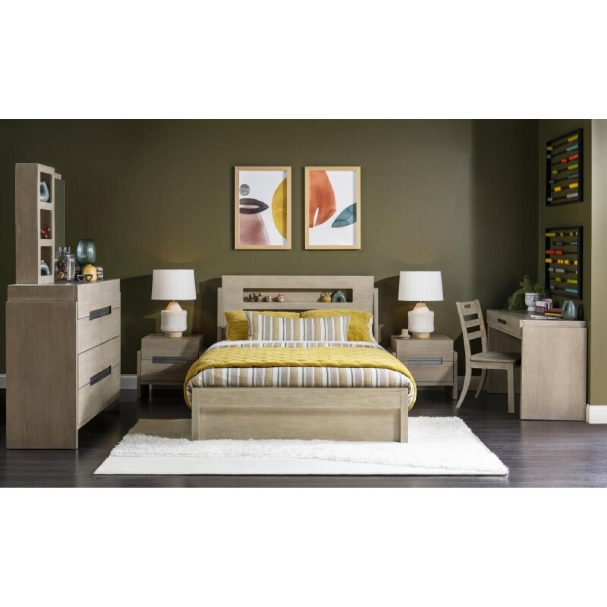 Complete Panel Bed 46 Weathered Oak Finish Youth Beds Brown 5