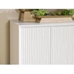 Credenza Dining Storage Cloud White And Desert Oak 18