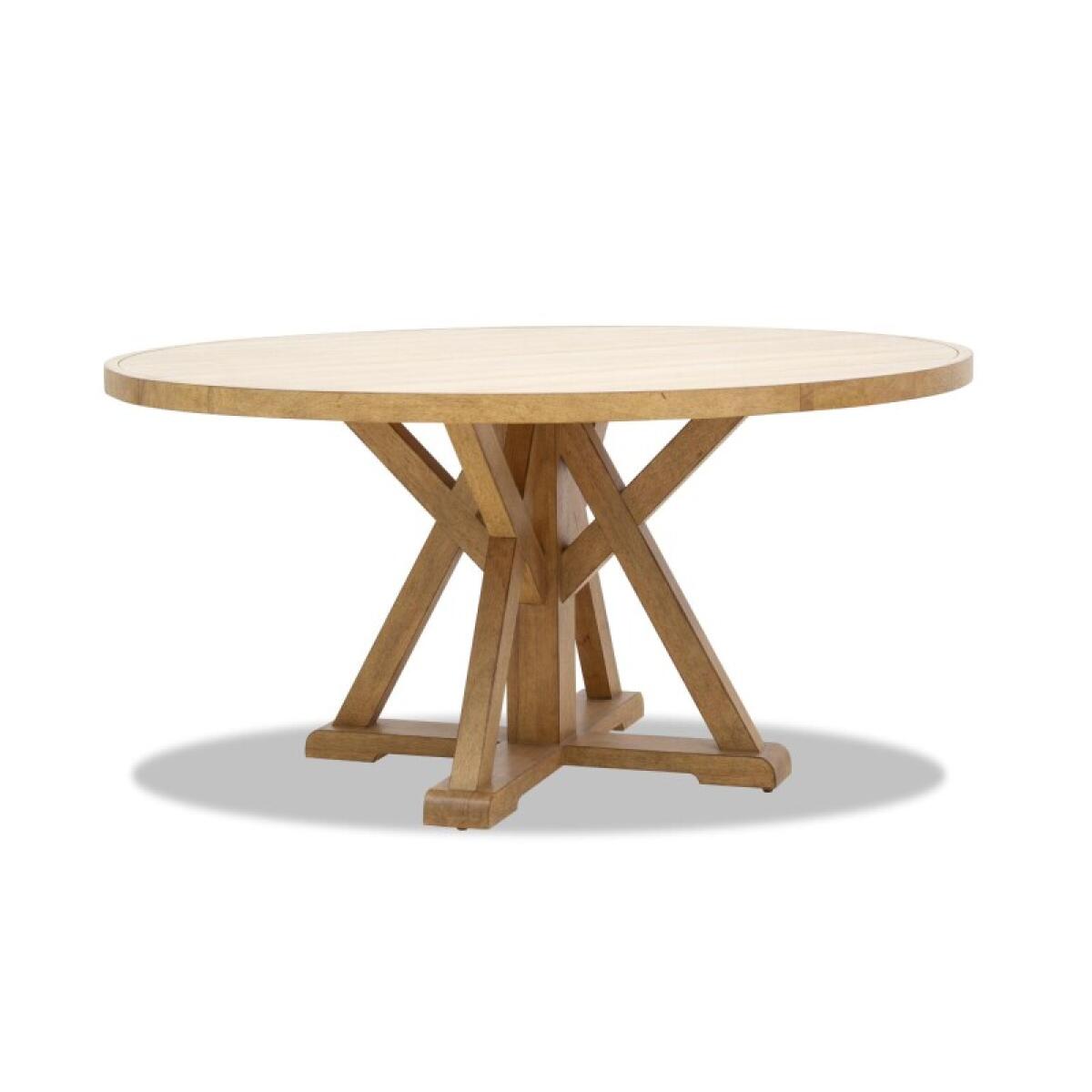 Complete Round Pedestal Table Natural Hickory TY656-030K - Image 2