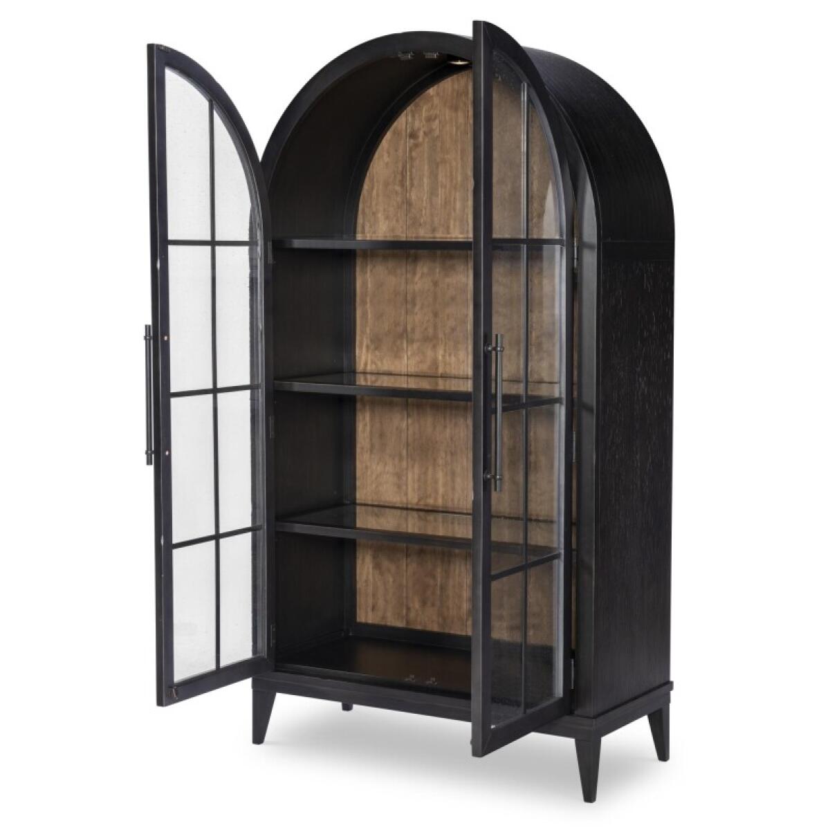 Display Cabinet Dining Storage Black 5