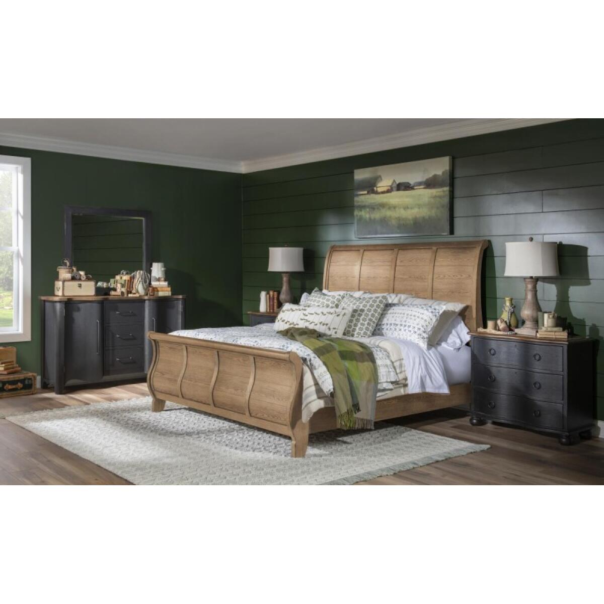 Complete Sleigh Bed 5/0 Queen - Image 5