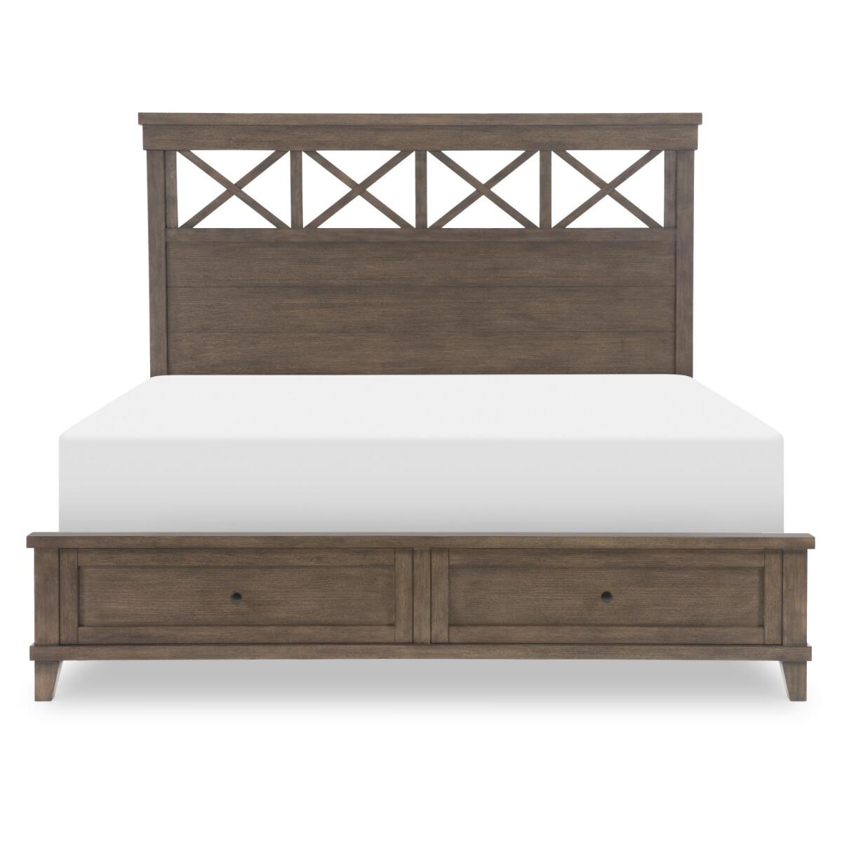Complete Panel Bed W Storage Footboard King 6/6 - Image 3
