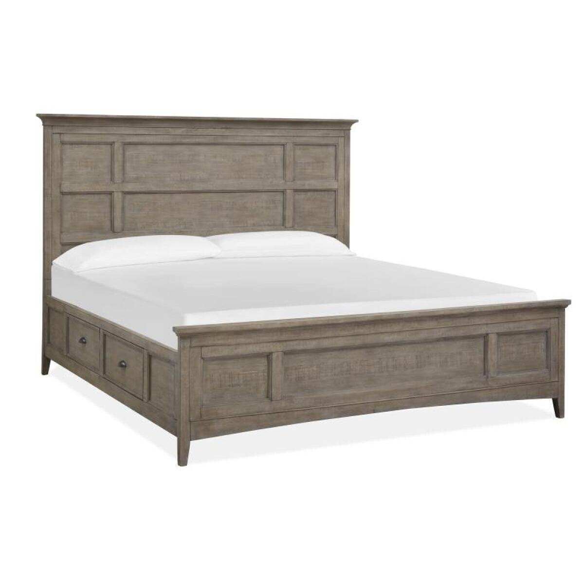 Paxton Place Complete Queen Panel Bed with Storage Rails - Image 5