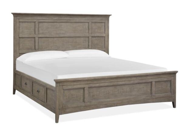Paxton Place Complete Queen Panel Bed with Storage Rails - Image 5