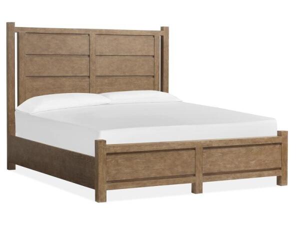 Plum Creek – LT. Brown Complete Queen Panel Bed Beds Beds 10