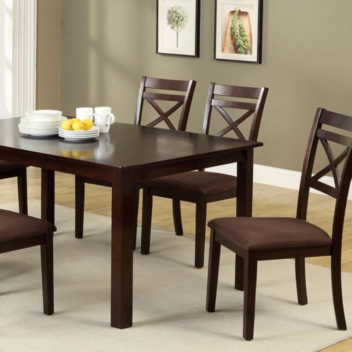 Weston 7 Pc. Dining Table Set Dining Sets Brown 4