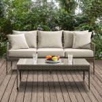 Aleisha Patio Sofa Outdoor Sofas Cream 6