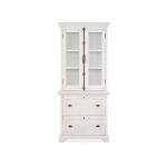 Bronwyn Lateral File with Hutch Office Storage Alabaster, Toasted Nutmeg 2