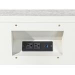 Oyster Three Drawer Nightstand Nightstands Cream 12