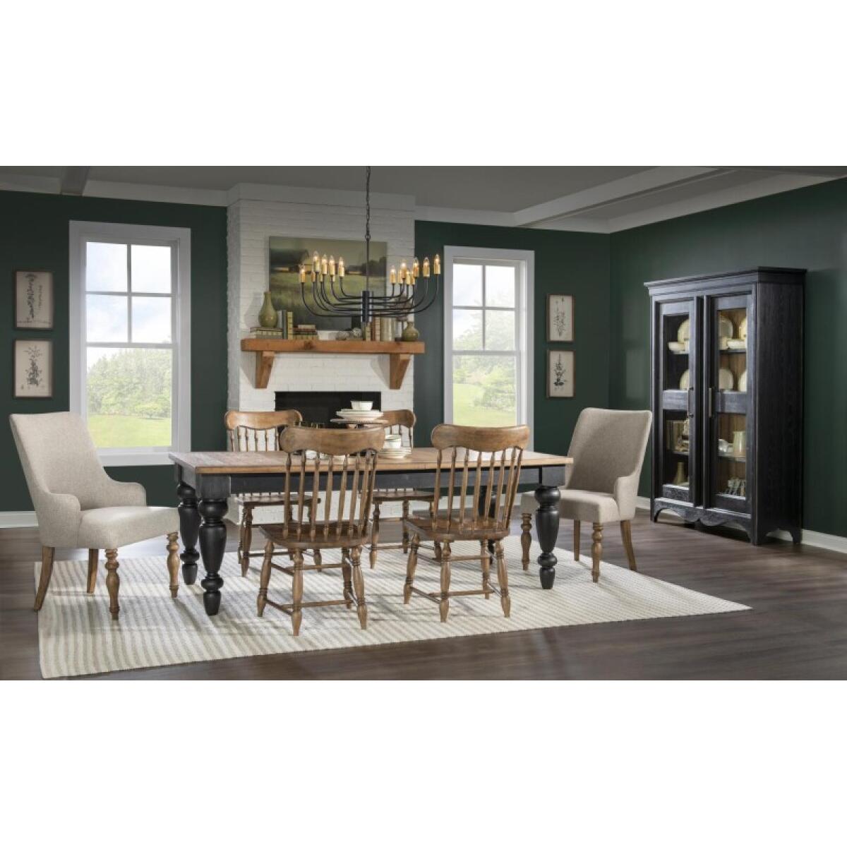 Chimney Leg Table Dining Tables Barnwood Oak And Kettle Black 10