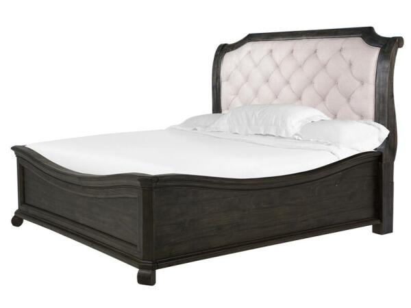 Bellamy Complete Queen Sleigh Bed w/Shaped Footboard - Image 3