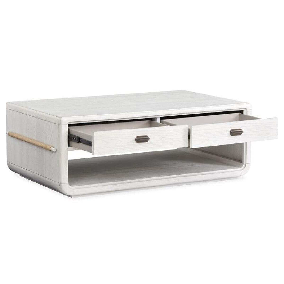 Sunset Cove - White Rectangular Cocktail Table w/Casters - Image 9