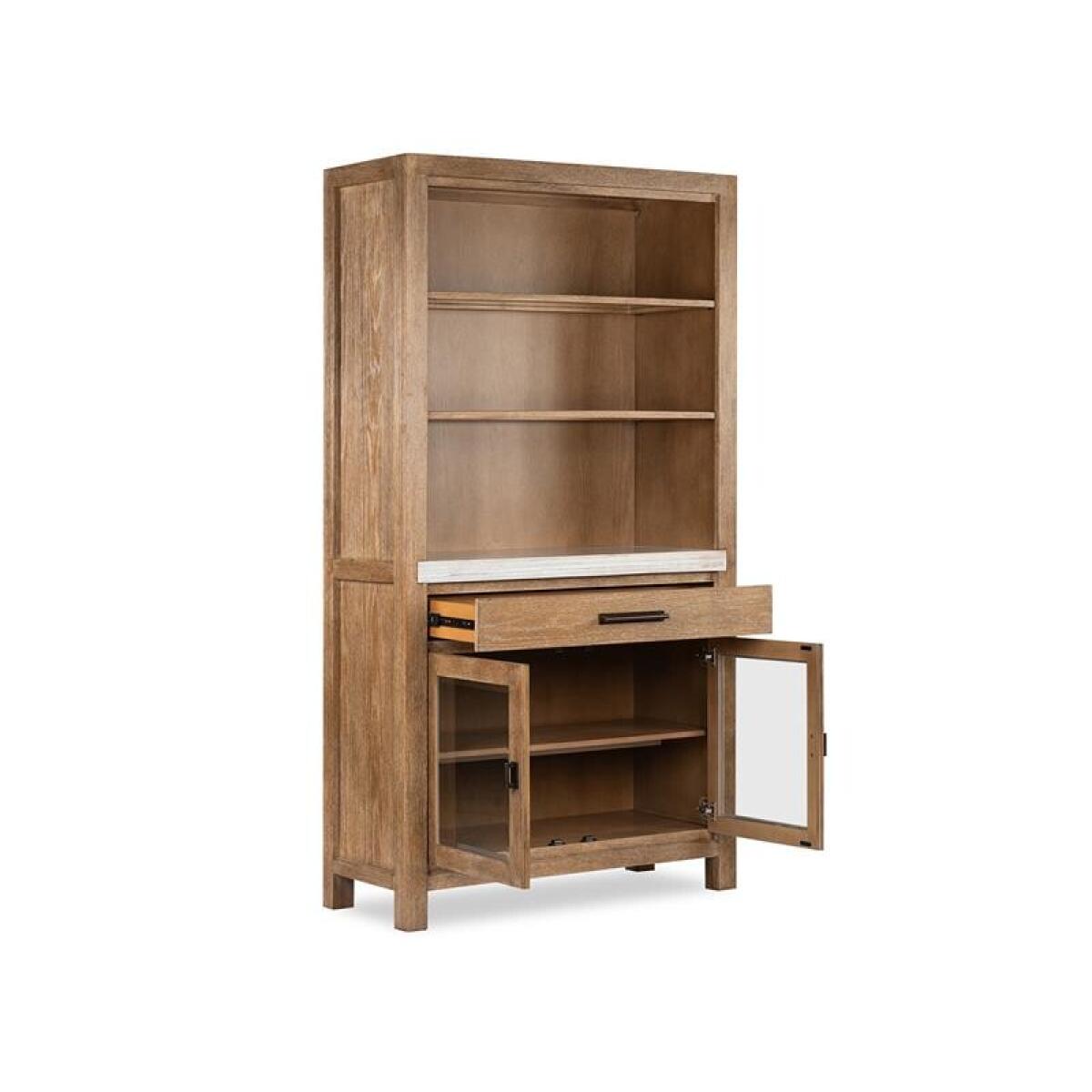 Plum Creek – LT. Brown Display Cabinet Dining Storage Brown 6