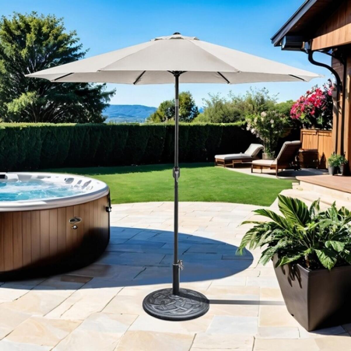 Mora 11' Outdoor Umbrella + 21" Round Base - Image 2