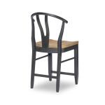 Wishbone Back Counter Height Chair Black Chairs & Benches Black 14