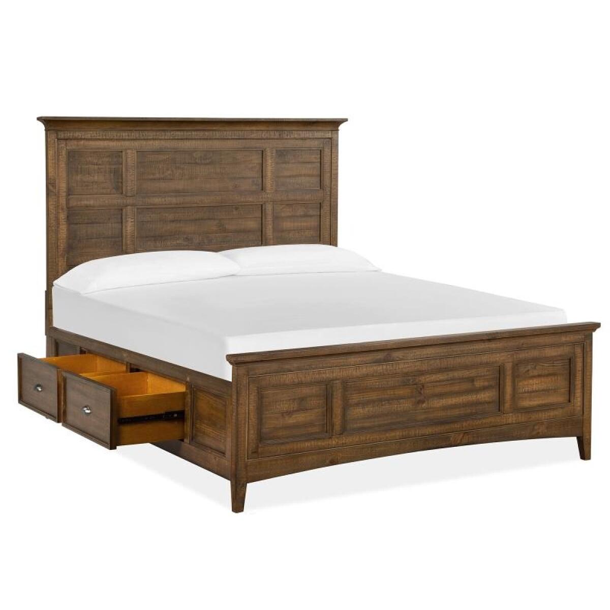 Bay Creek Complete Queen Panel Bed with Storage Rails Beds Beds 9