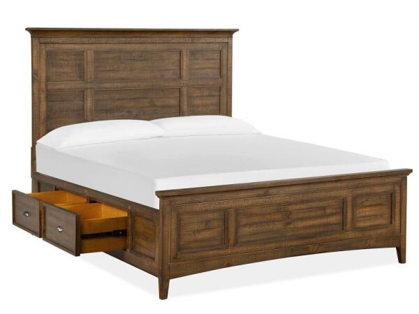 Bay Creek Complete Queen Panel Bed with Storage Rails Beds Beds 16