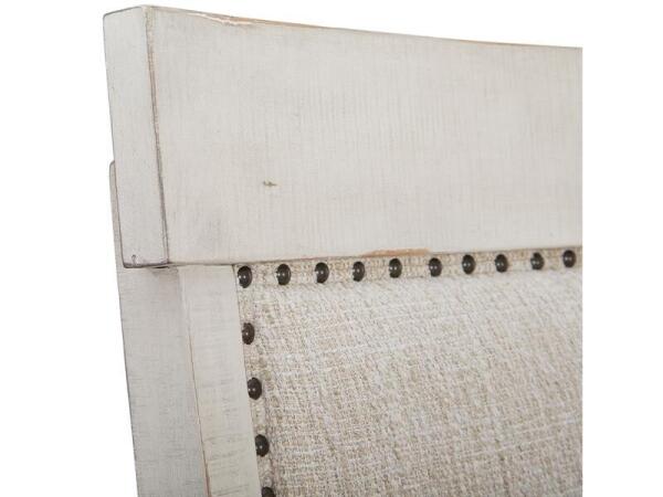 Bronwyn Dining Side Chair w/Upholstered Seat & Back (2/ctn) Chairs & Benches Alabaster, Toasted Nutmeg, Antique Brass w/Pewter Overlay, Baja Natural Fabric 18