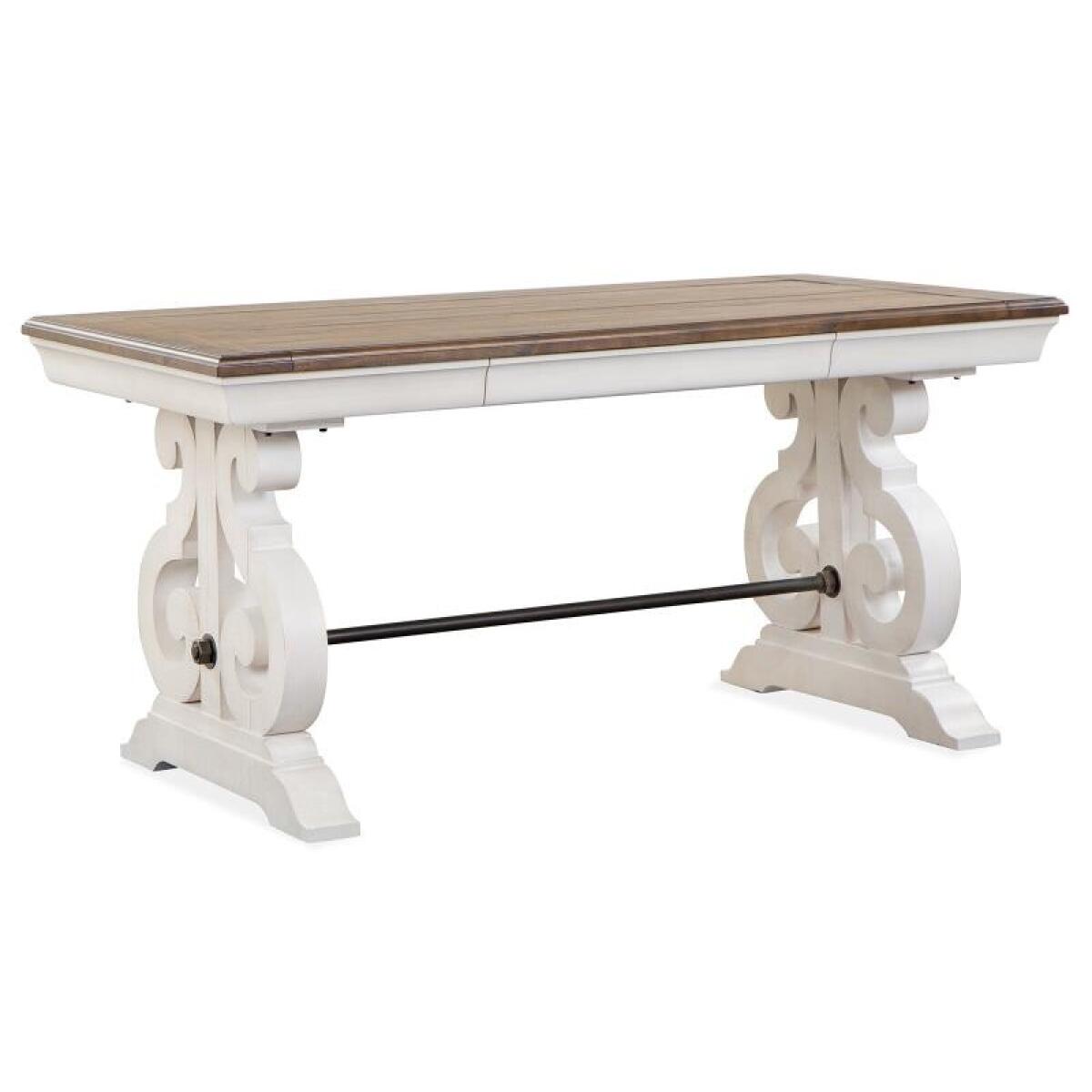 Bronwyn Two Tone Writing Desk Desks Alabaster, Toasted Nutmeg 4