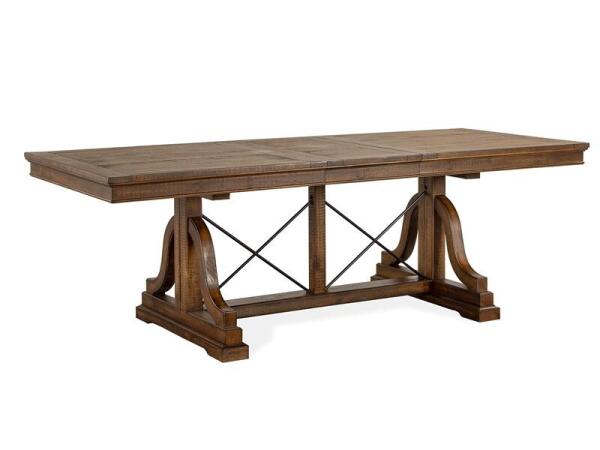Bay Creek Trestle Dining Table Dining Tables Brown 29