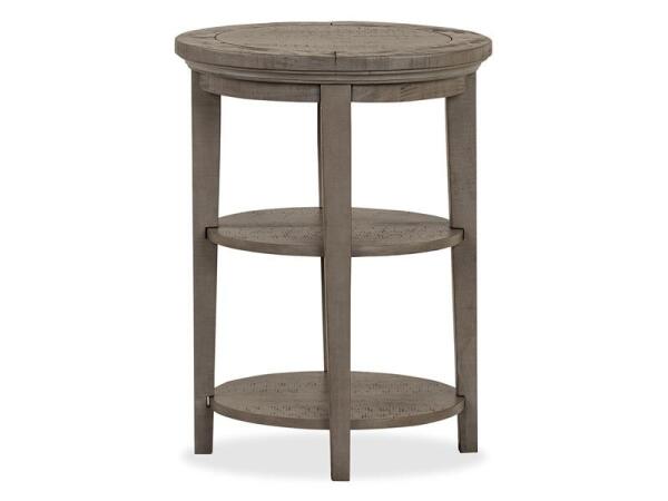 Paxton Place Round Accent End Table End tables Brown 16