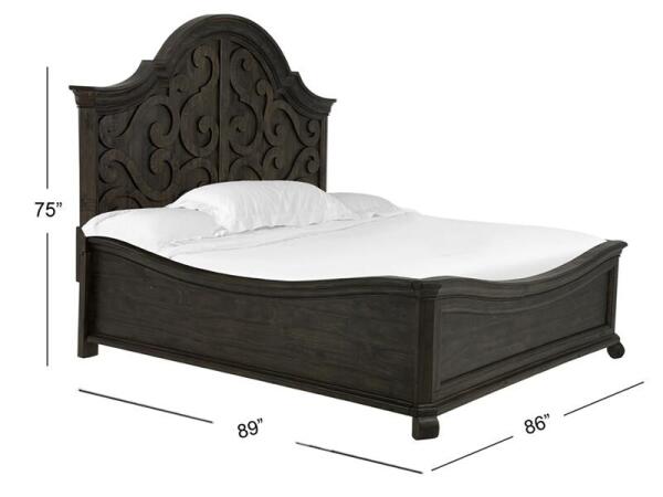 Bellamy B2491-65 Complete King Shaped Panel Bed - Image 3
