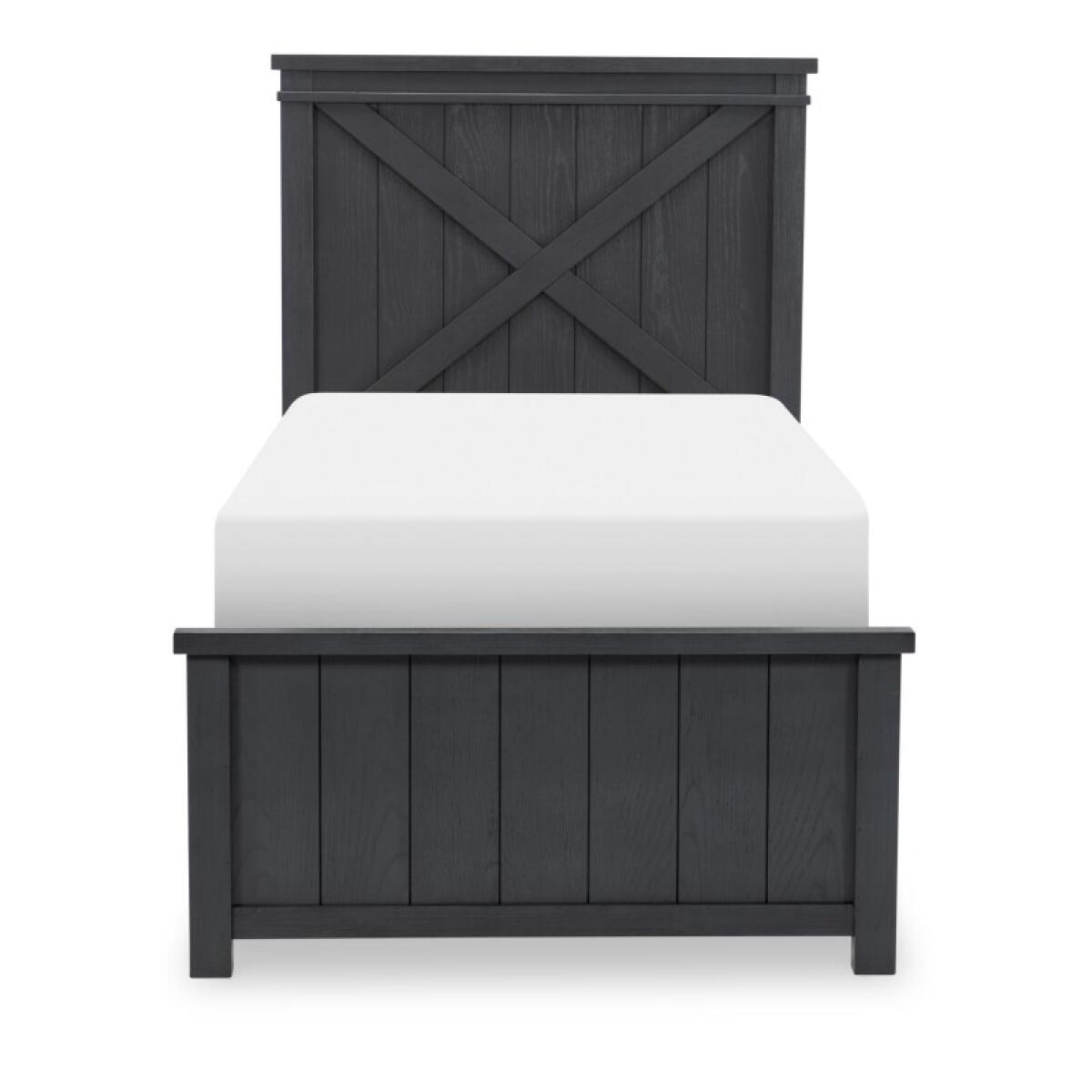 Complete Panel Bed Twin 33 Black Finish - Image 4