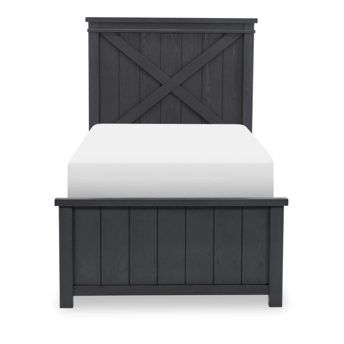 Complete Panel Bed Twin 33 Black Finish Youth Beds Black 6