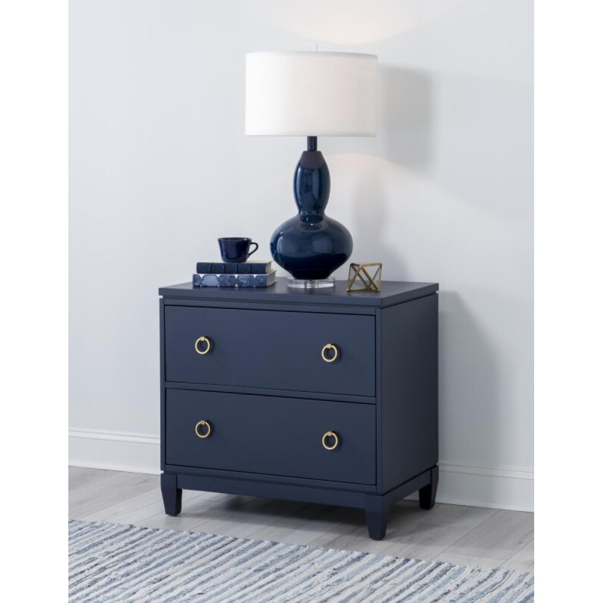 Night Stand Blue Finish Nightstands Blue 5