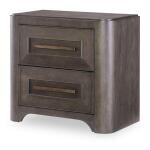 2 Drawer Nightstand With Wood Top Nightstands Brown 10