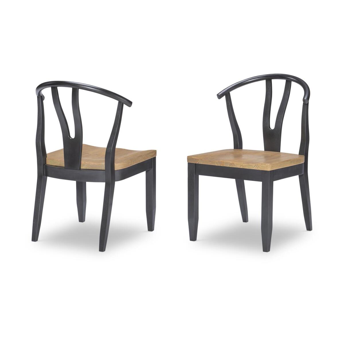 Wishbone Back Side Chair Black Chairs & Benches Black 6