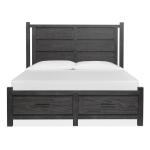 Plum Creek - Black Complete Cal.King Panel Storage Bed