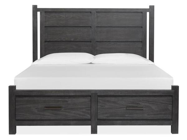 Plum Creek – Black Complete Cal.King Panel Storage Bed Beds Beds 11
