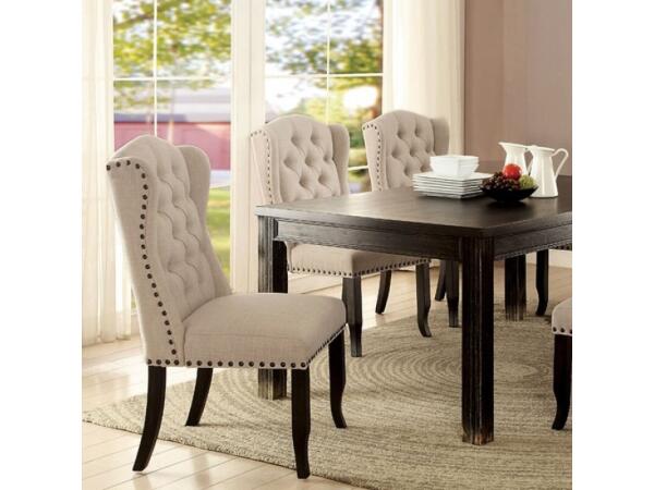 Sania Dining Table Dining Tables Antique Black/Beige