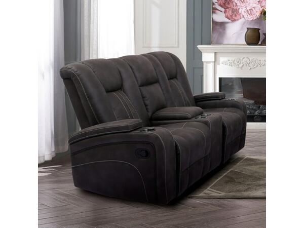 Amirah Glider Loveseat Loveseats Black