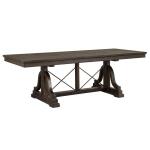 Westley Falls Wood Trestle Dining Table Base KD Dining Table Bases Brown