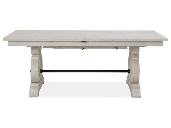 Bronwyn Rectangular Dining Table Dining Tables Alabaster, Toasted Nutmeg, Antique Brass w/Pewter Overlay, Baja Natural Fabric 18