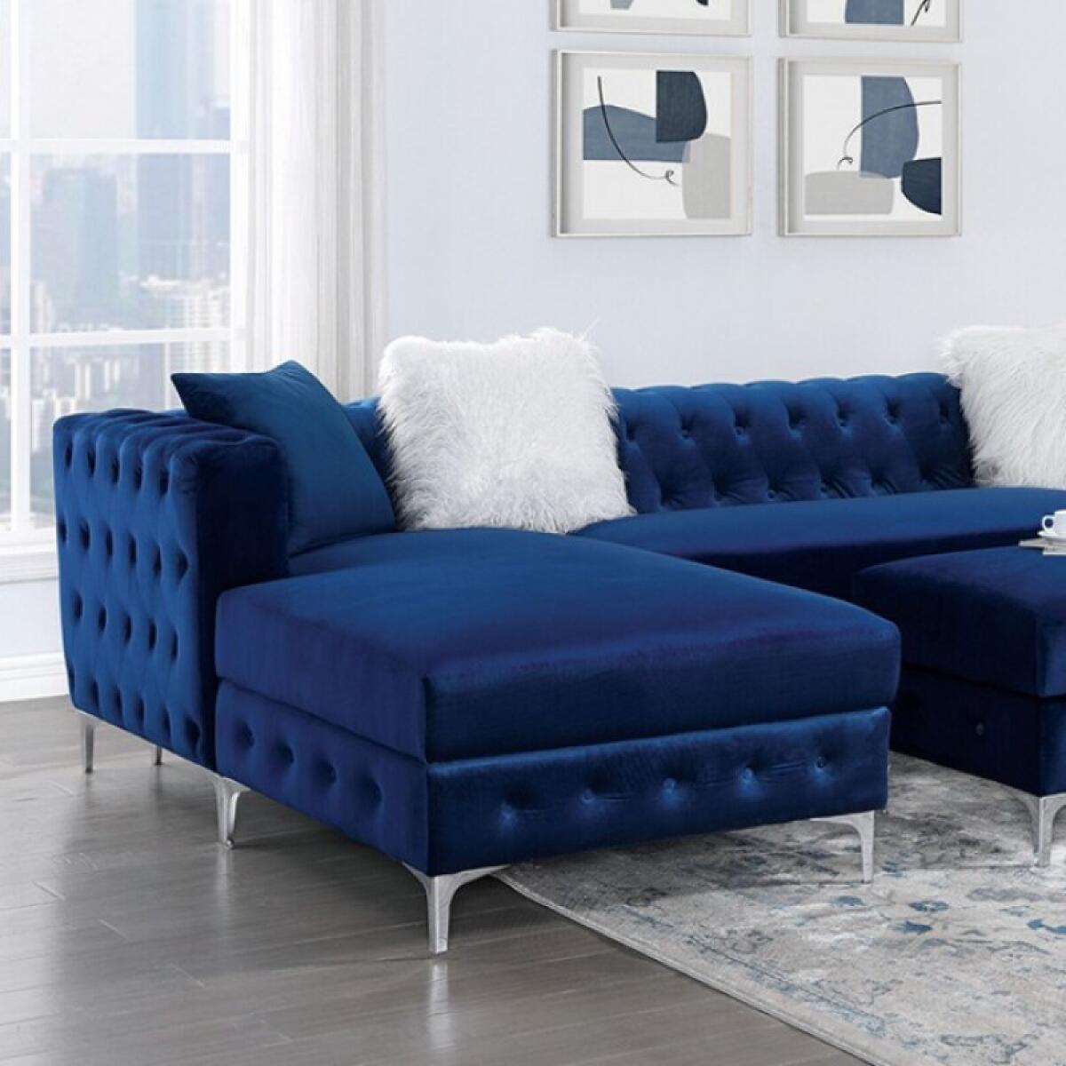 Ciabattoni Sectional Sectionals Blue 4