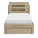 Complete Panel Bed Twin 33 Weathered Oak Finish Youth Beds Brown 16