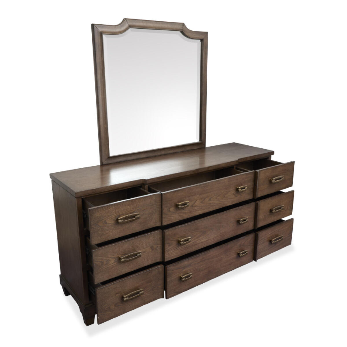 Sugar B5832-2045 Drawer Dresser with Shaped Mirror - Image 4
